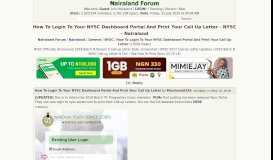 
							         How To Login To Your NYSC Dashboard Portal And Print Your Call Up ...								  
							    