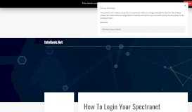 
							         How to Login Your Spectranet Personal Account in Nigeria - IntoGeek ...								  
							    
