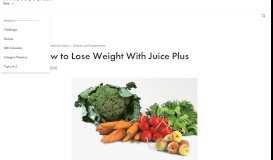 
							         How to Lose Weight With Juice Plus | Livestrong.com								  
							    