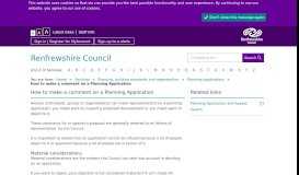 
							         How to make a comment on a Planning Application - Renfrewshire ...								  
							    