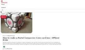 
							         How to make a Portal Companion Cube card box | Card boxes and ...								  
							    