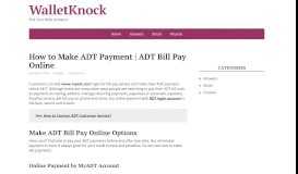 
							         How to Make ADT Payment | ADT Bill Pay Online - WalletKnock								  
							    