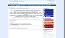 
							         How to make an appointment to see your ... - Baddow Village Surgery								  
							    