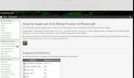 
							         How to make an End Portal Frame in Minecraft								  
							    