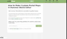 
							         How to Make Custom Portal Maps in Hammer World Editor: 15 Steps								  
							    