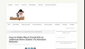 
							         How to Make Mach Portal iOS 10 Jailbreak More Stable: Fix Random ...								  
							    
