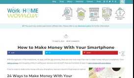 
							         How to Make Money with Your Smartphone - The Work at Home Woman								  
							    