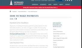 
							         How to Make Payments | Howard University								  
							    
