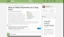 
							         How to Make Payments on a Gap Card (with Pictures) - wikiHow								  
							    