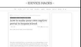 
							         how to make your own captive portal to bypass icloud - iDevice ...								  
							    