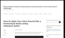 
							         How to Make Your Voice Sound Like a Portal-Style Robot Using ...								  
							    