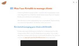 
							         How to manage clients with Airtable as a CRM (track contact info + ...								  
							    