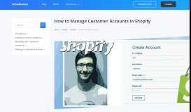 
							         How to Manage Customer Accounts in Shopify - Be a WiseMerchant								  
							    