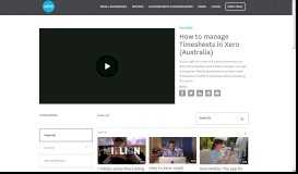 
							         How to manage Timesheets in Xero (Australia) - Xero TV								  
							    