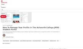 
							         How To Manage Your Profile In The Ashworth College-JMHS Student ...								  
							    