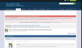 
							         How To Manually Update Windows Defender Definitions - Anti-Virus ...								  
							    