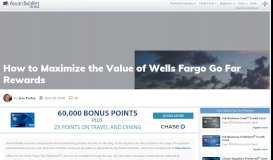
							         How to Maximize the Value of Wells Fargo Go Far Rewards ...								  
							    