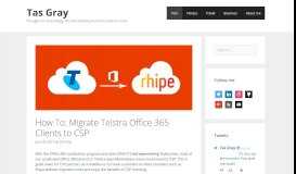 
							         How To: Migrate Telstra Office 365 Clients to CSP - Tas Gray								  
							    