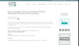 
							         How to navigate the Service Provider Portal for Affordable Child Care ...								  
							    