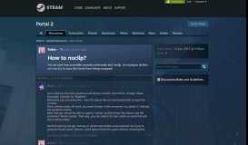 
							         How to noclip? :: Portal 2 General Discussions - Steam Community								  
							    