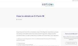 
							         How to obtain an E-Form M - export to Nigeria								  
							    