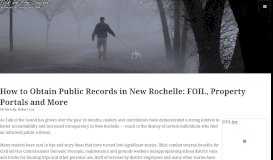 
							         How to Obtain Public Records in New Rochelle: FOIL, Property Portals ...								  
							    