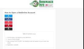 
							         How to Open a BetOnline Account								  
							    