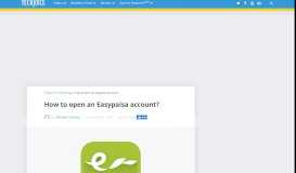 
							         How to open an Easypaisa account? - TechJuice								  
							    