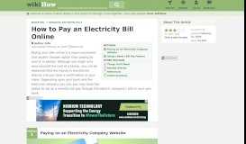 
							         How to Pay an Electricity Bill Online (with Pictures) - wikiHow								  
							    