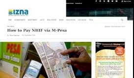 
							         How to pay NHIF via M-Pesa (Updated 2019) - Bizna Kenya								  
							    