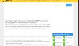 
							         How to pay property tax online in Bangalore BBMP online payment 2019								  
							    