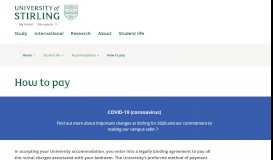 
							         How to pay | Student life | University of Stirling								  
							    