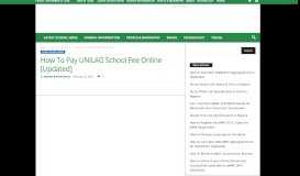 
							         How To Pay UNILAG School Fee Online - FlashAcademy								  
							    