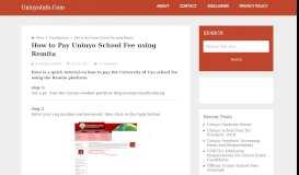 
							         How to Pay Uniuyo School Fee using Remita - UniuyoInfo.Com								  
							    