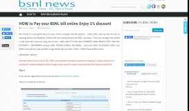 
							         HOW to Pay your BSNL bill online Enjoy 1% discount - Bsnl Speed Test								  
							    
