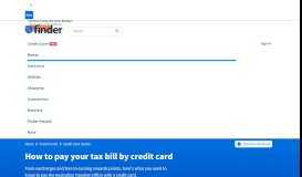 
							         How to pay your tax bill by credit card | finder.com.au								  
							    
