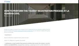 
							         How to perform the tourist registration process at La Guardia civil								  
							    