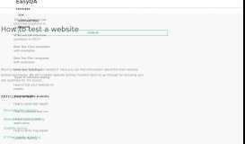
							         How to perform your website testing: testing checklist and techniques								  
							    