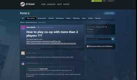 
							         How to play co-op with more than 2 players ??? :: Portal 2 General ...								  
							    