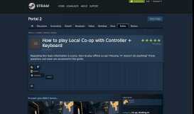 
							         How to play Local Co-op with Controller + Keyboard A Guide for Portal ...								  
							    