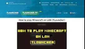 
							         How to play Minecraft on LAN [TLauncher]								  
							    