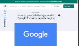 
							         How to post jobs on Google for Jobs search engine - Full Guide ...								  
							    