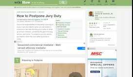 
							         How to Postpone Jury Duty: 8 Steps (with Pictures) - wikiHow								  
							    
