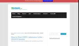 
							         How to Print UMYU Admission Letter – 2018/19 Session - NGSchoolz								  
							    