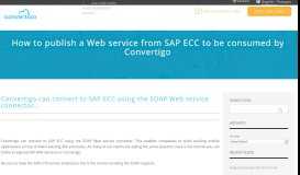 
							         How to publish a Web service from SAP ECC to be consumed by ...								  
							    