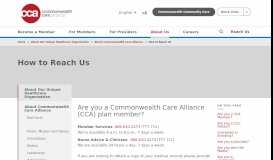 
							         How to Reach Us - Commonwealth Care Alliance								  
							    