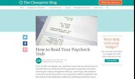 
							         How to Read Your Paycheck Stub | Clearpoint								  
							    