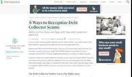 
							         How to Recognize Debt Collection Scams - The Balance								  
							    