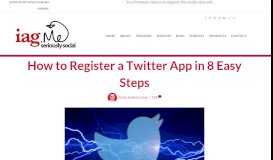 
							         How to Register a Twitter App in 8 Easy Steps - Ian Anderson Gray								  
							    