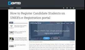 
							         How to Register Candidate Students on UNEB's e-Registration portal ...								  
							    